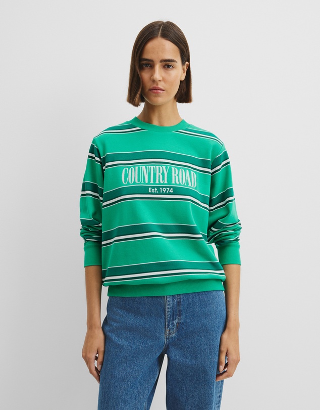 Country Road - Australian Cotton Stripe Heritage Sweat