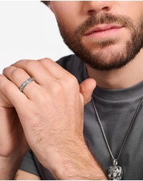 THOMAS SABO - Ring Crocodile Shell Silver Blackened