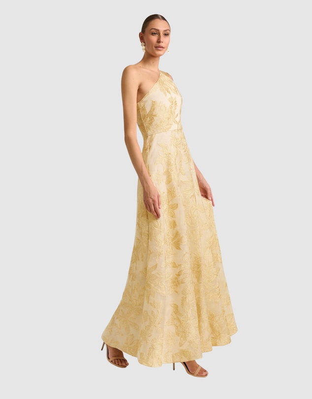 Romance by Honey and Beau - Seanna Puff Shoulder Maxi Dress