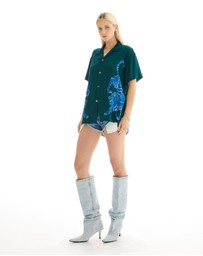 THE TALES - Crouching Tiger Emerald Camp Shirt