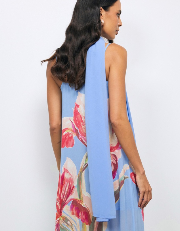 Revibe - Repaired AERE Rosalee Scarf Maxi Dress - AU 18