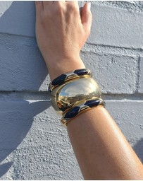 Izoa - Chunky Gold Bangle Cuff