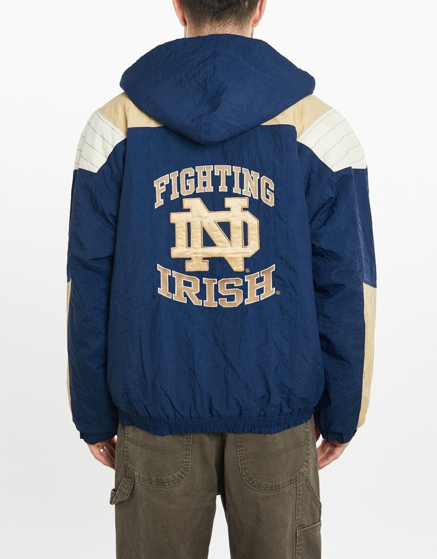 Vintage by The Real Deal - Pre Loved - Vintage 90s Starter NCAA Notre Dame Fighting Irish Pullover Jacket