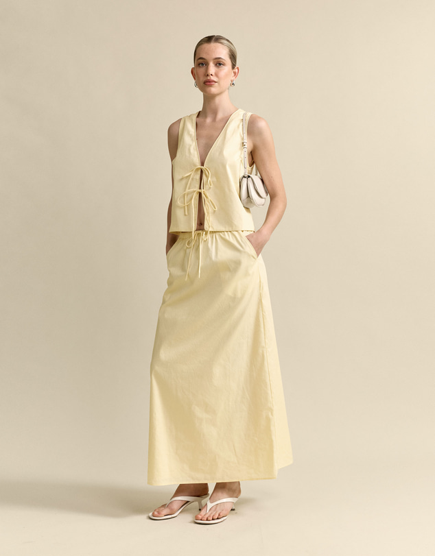 MVN - Drawstring Maxi Skirt
