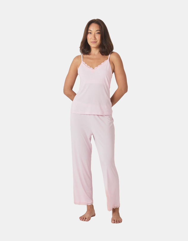 Gingerlilly - Britt Bamboo Lace Cami Long PJ