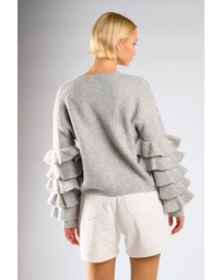 Glamorous - Tiered Ruffle Sleeve Sweater