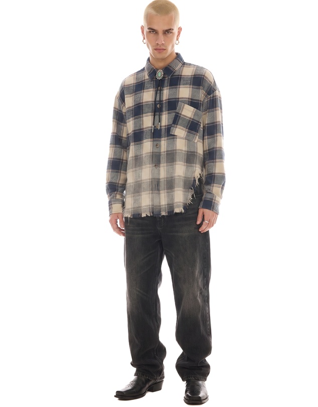 THE TALES - Cutaway Bleached Flannel Shirt