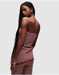 TOPSHOP - Knitted Stripe Bandeau Co-ord