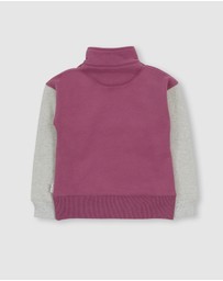 Olive & The Captain - Mauve Cosy Block Zip Jumper