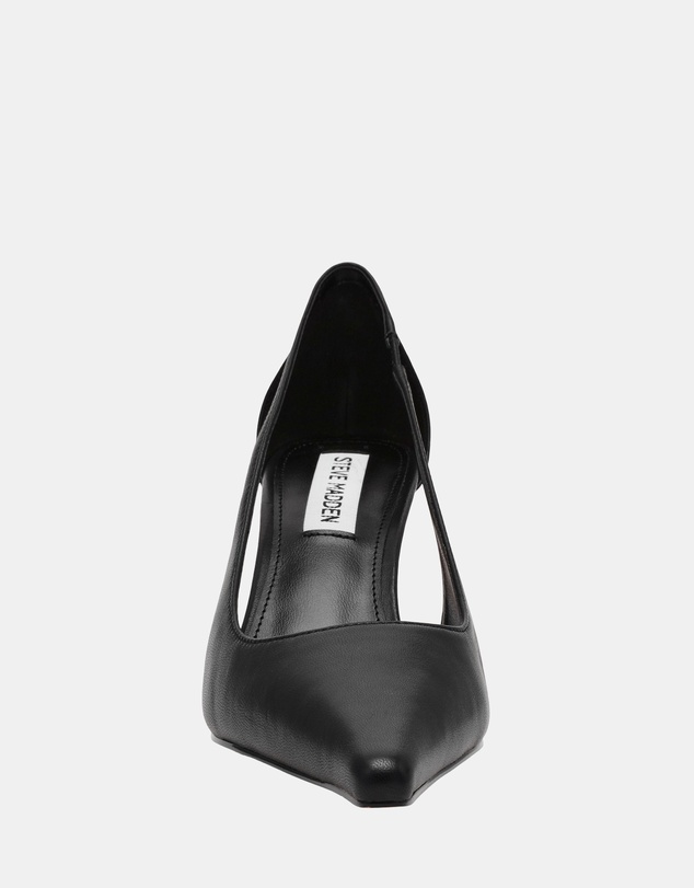 Steve Madden - Altra Black Leather Heels