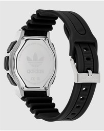 adidas Originals - Expression Three Digital Steel Black Silicone Watch