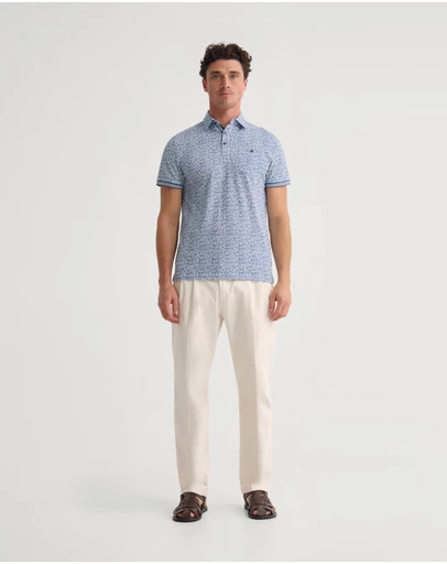 Oxford - Milo Printed Jersey Polo