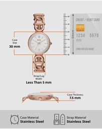 Fossil - Carlie Rose Gold Tone Analogue Watch