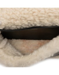 Pre-Loved by Azura Reborn - Pre-Loved Small Shearling Trimmed Coated Canvas Lola Crossbody