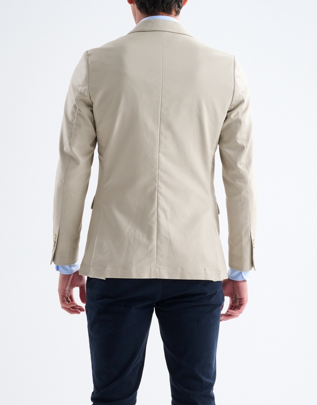3 Wise Men - 3 Wise Men Huxton Cotton Blazer - Stone