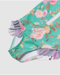 Olga Valentine - Long Sleeve Zip One Piece Swimsuit 