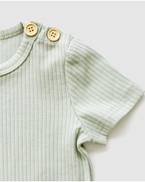 WITH LOVE FOR KIDS - BASICS Wide Ribbed Short Sleeve Top - Kids