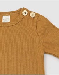 WITH LOVE FOR KIDS - Basics Thick Ribbed Long Sleeve Onesie - Babies