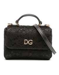 Pre-Loved by Azura Reborn - Pre-Loved Silk and Lace Crystal Embellished DG Flap Satchel