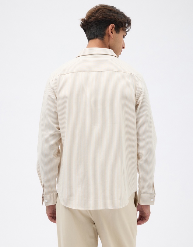 AERE - Cotton Blend Stripe Oxford Shirt