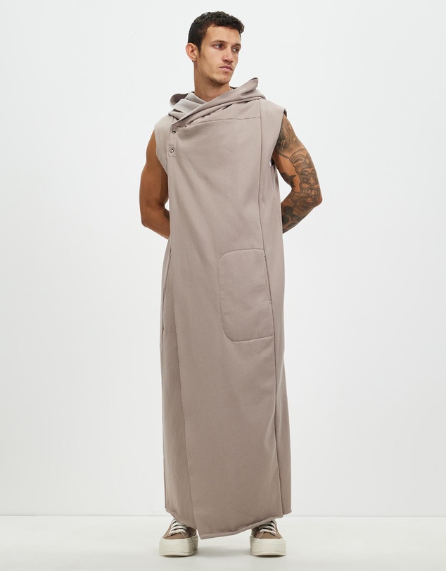 Surrounded By Ghosts - The Purpurite Long Hooded Fleece Sleeveless Cardigan