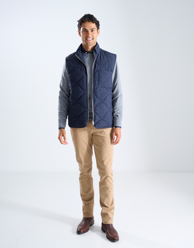 3 Wise Men - 3 Wise Men Quilted Vest - Navy