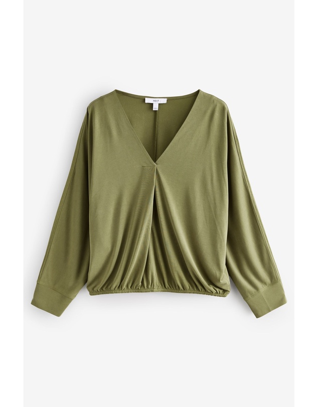 NEXT - Long Sleeve V-Neck Bubblehem Blouse