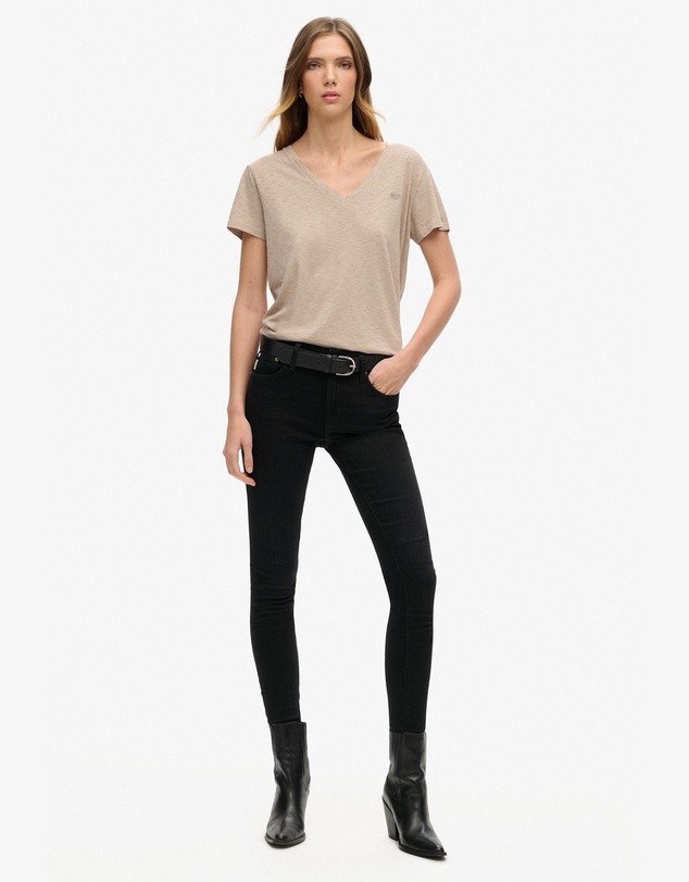 Superdry - Studios Slub Embroidered Vee Tee