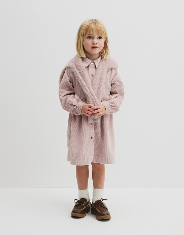 Country Road - Organically Grown Cotton Cord Button Through Dress