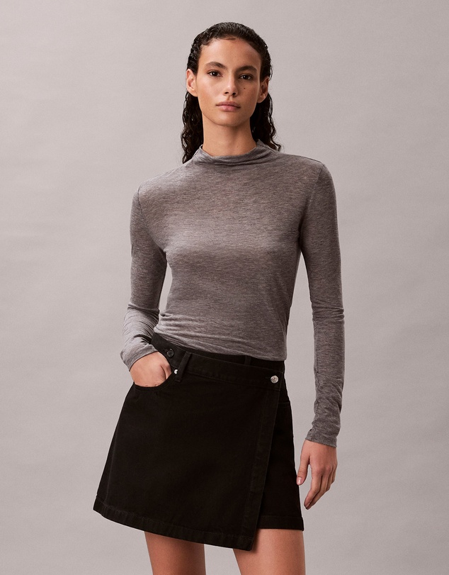 Calvin Klein Jeans - Denim Mini Wrap Skirt