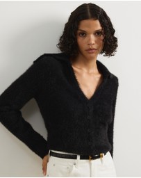 Atmos&Here - Adella V-Neck Polo Cardigan