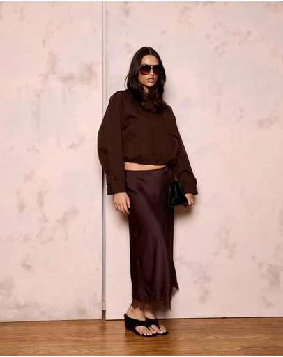 Style Addict - Valerie Satin Lace Skirt