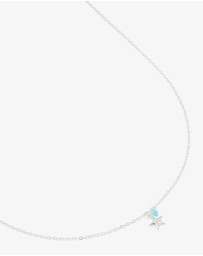 Lovisa - Sterling Silver Blue Cubic Zirconia & Starfish Pendant Necklace