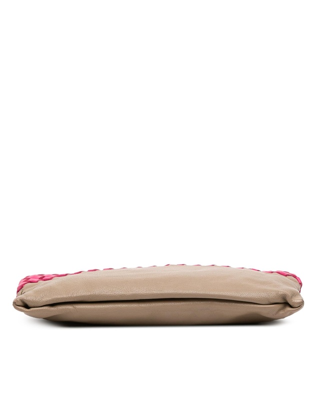 Pre-Loved by Azura Reborn - Pre-Loved Intrecciato Trimmed Bicolor Nappa Clutch