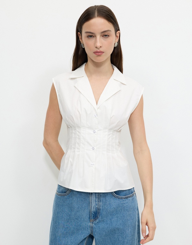 Calli - Tucked Sleeveless Shirt