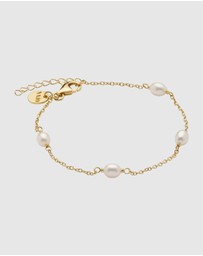 Najo - Tidal Whisper Yellow Gold Pearl Bracelet