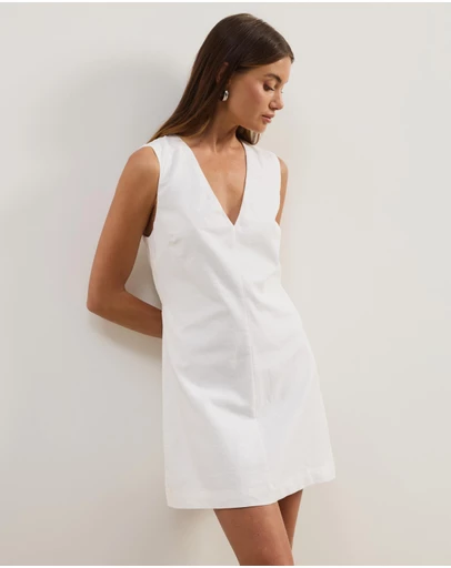 Atmos&Here - Luce Linen Blend Sleeveless Mini Dress