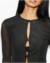 Dazie - Aliyah Keyhole Mesh Top