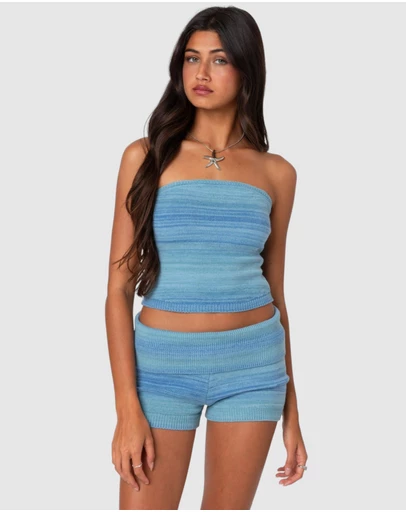 EDIKTED - Daytona Gradient Knit Tube Top