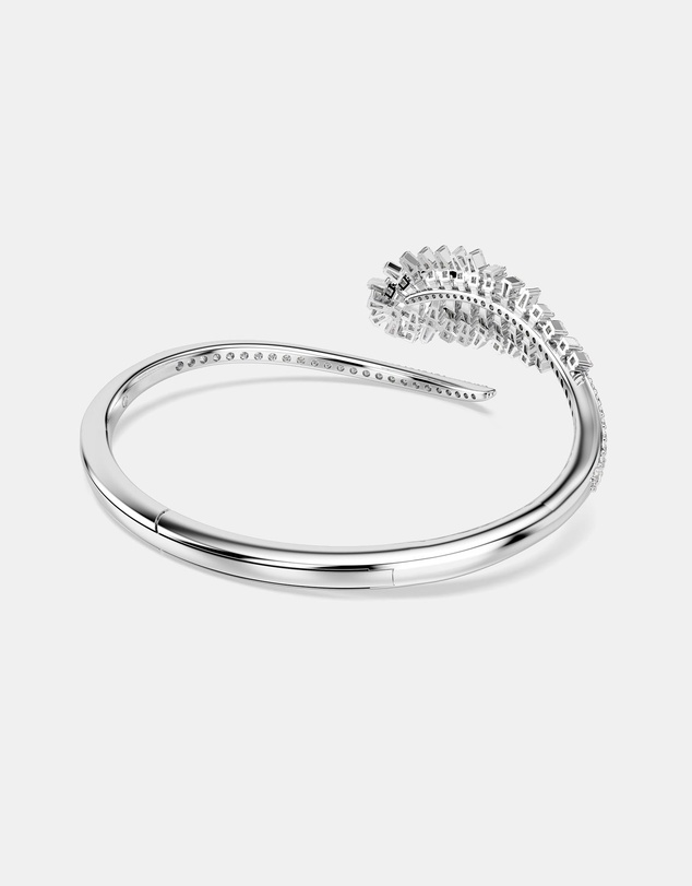 Swarovski - Vienna Bangle, Mixed Cuts, Feather, White, Rhodium Plated