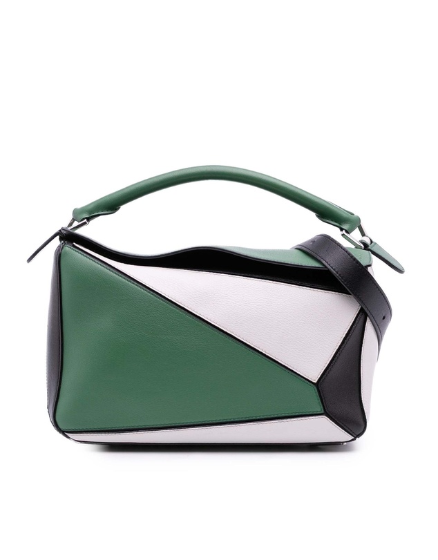 Pre-Loved by Azura Reborn - Pre-Loved Medium Tricolor Calfskin Puzzle Satchel