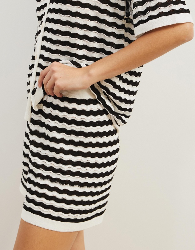 Atmos&Here - Bree Stripe Knit Shorts