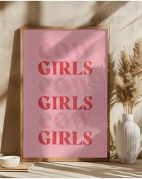 Olive et Oriel - Cow Girls Girls Girls by Anyone Can Yeehaw Art Print