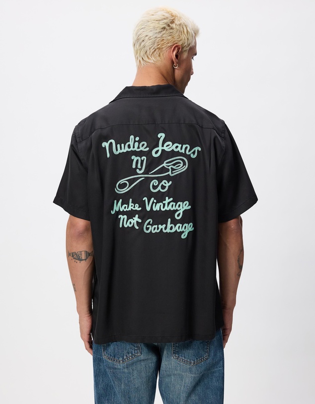 Nudie Jeans - Arthur Bowling Shirt Safety Pin
