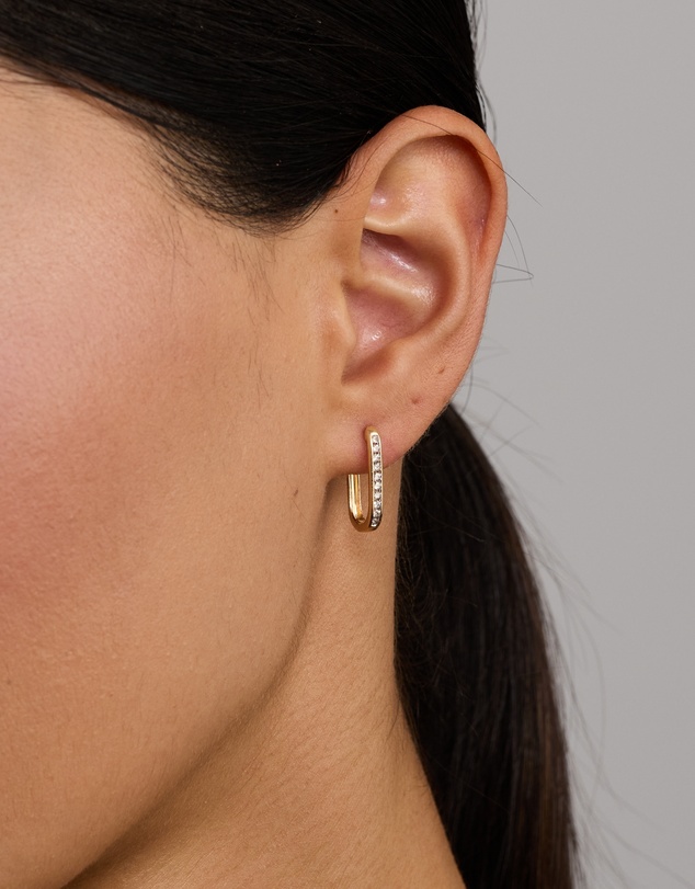 Michael Hill - Huggies with 0.14 Carat TW of Diamonds in 10kt Yellow Gold