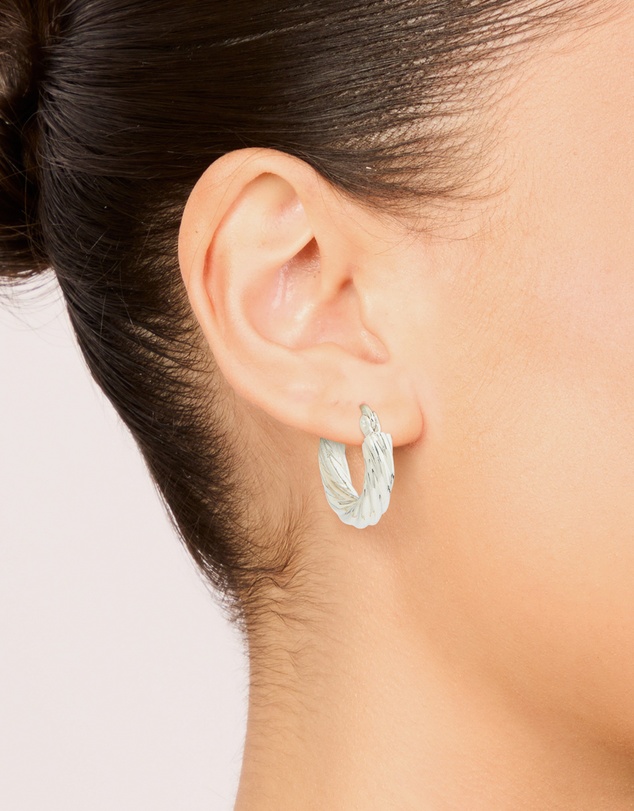 Lovisa - Waterproof Stainless Steel Twisted Hoop Earrings