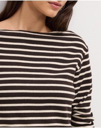 The Fated - Sasha Striped Jersey Top