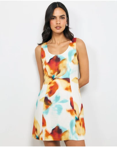 AERE - Emia Linen Mini Dress
