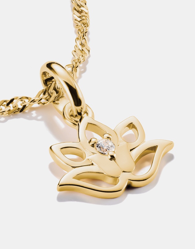 THOMAS SABO - THOMAS SABO Connect Charm lotus flower with stones