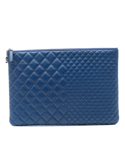 Pre-Loved by Azura Reborn - Pre-Loved CC Bi Quilted Lambskin O Case Clutch